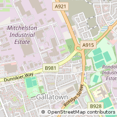 Map of Kirkcaldy, Fife