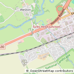 Map of Honiton, Devon