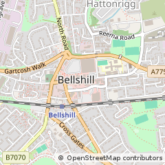 Map of Bellshill, Lanarkshire