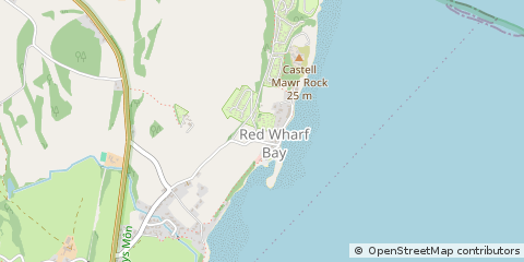 Map of RED Wharf BAY, Isle of Anglesey
