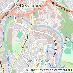 Map of Dewsbury, West Yorkshire