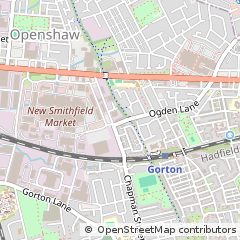 Map of Openshaw, Manchester