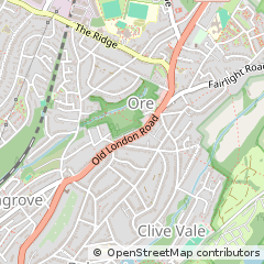 Map of Hastings, East Sussex