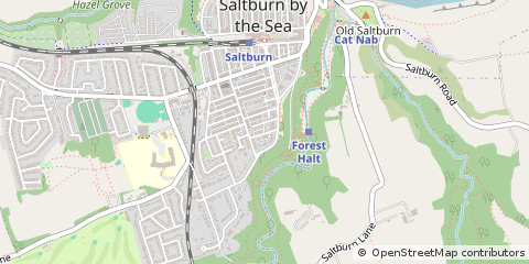 Map of Saltburn by the SEA, Cleveland