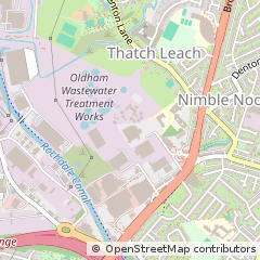 Map of Oldham, Lancashire