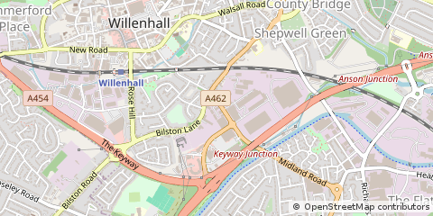 Map of Willenhall, West Midlands