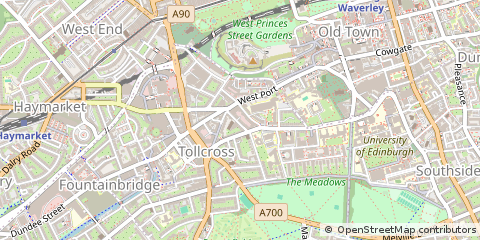 Map of Edinburgh, Midlothian