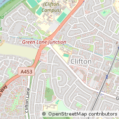 Map of Nottingham, Nottinghamshire