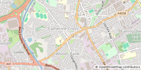 Map of Wednesbury, West Midlands