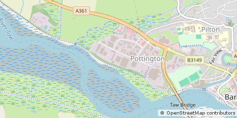Map of Barnstaple, Devon