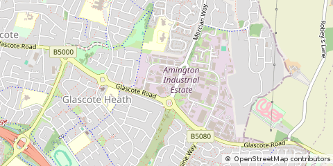 Map of Tamworth, Staffordshire