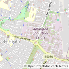 Map of Tamworth, Staffordshire