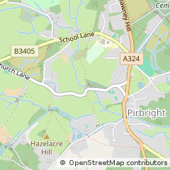 Map of Pirbright, Surrey
