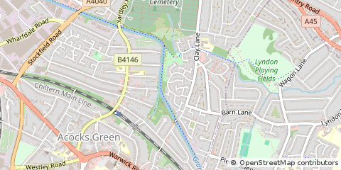 Map of Birmingham, West Midlands