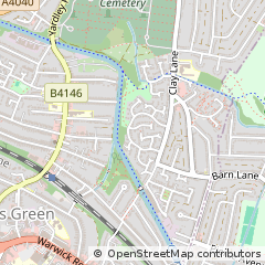 Map of Birmingham, West Midlands