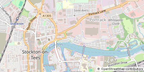 Map of Stockton-on-Tees