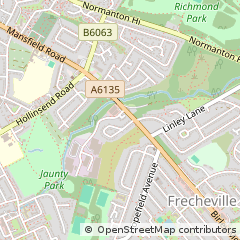 Map of Sheffield, South Yorkshire