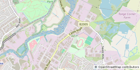 Map of Sittingbourne, Kent