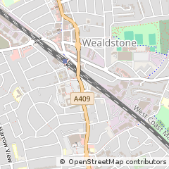 Map of Harrow, Middlesex