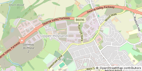 Map of Barnsley, South Yorkshire