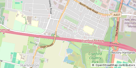Map of Hayes, Middlesex
