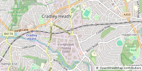 Map of Cradley Heath