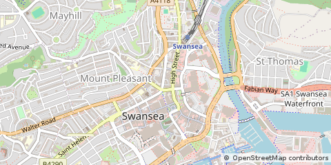 Map of Swansea