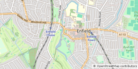 Map of Enfield, Middlesex