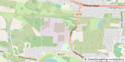 Map of Hindley Green, Wigan, Lancashire