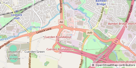 Map of Preston, Lancashire