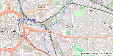 Map of Wolverhampton, West Midlands