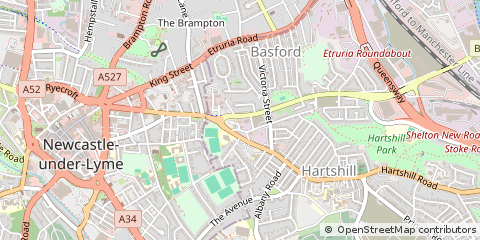 Map of Stoke-on-Trent, Staffordshire