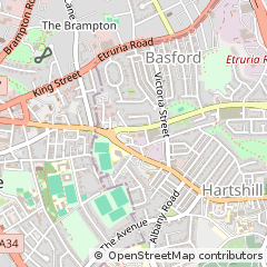 Map of Stoke-on-Trent, Staffordshire