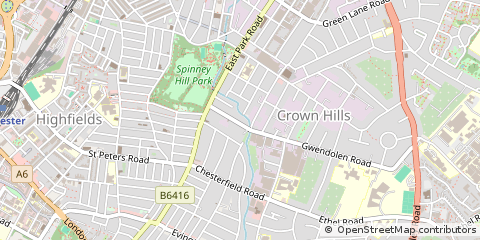 Map of Leicester