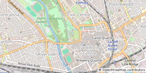 Map of Cardiff