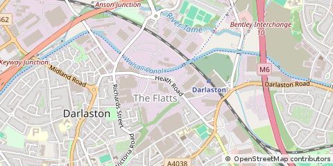 Map of Wednesbury, West Midlands