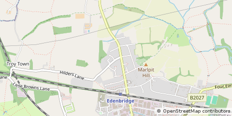 Map of Edenbridge, Kent