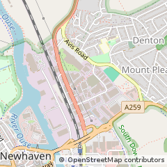 Map of Newhaven, East Sussex