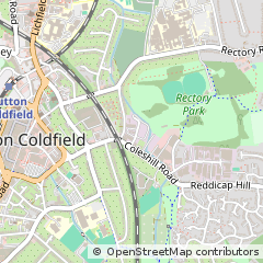 Map of Sutton Coldfield, West Midlands
