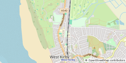 Map of Wirral, Merseyside