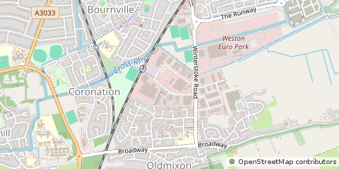 Map of Weston Super Mare, North Somerset