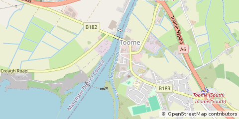 Map of Toomebridge, County Antrim