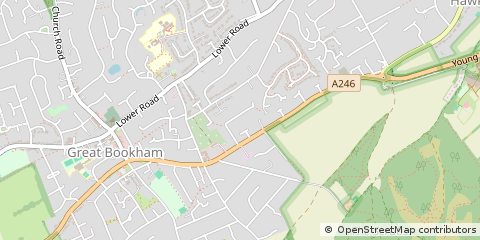 Map of Leatherhead, Surrey
