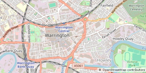 Map of Warrington