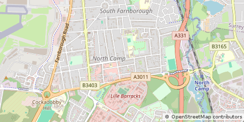 Map of Farnborough, Hampshire