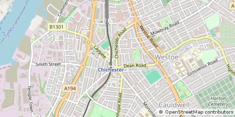 Map of Tyne and Wear
