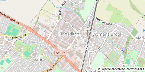 Map of Cheltenham, Gloucestershire
