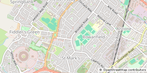 Map of Cheltenham, Gloucestershire