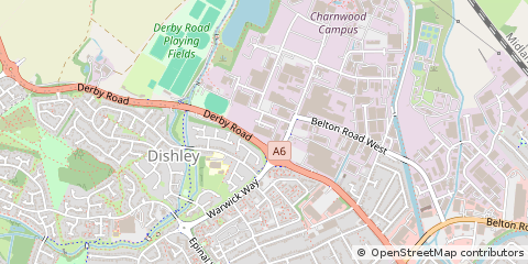 Map of Loughborough, Leicestershire