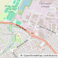 Map of Loughborough, Leicestershire